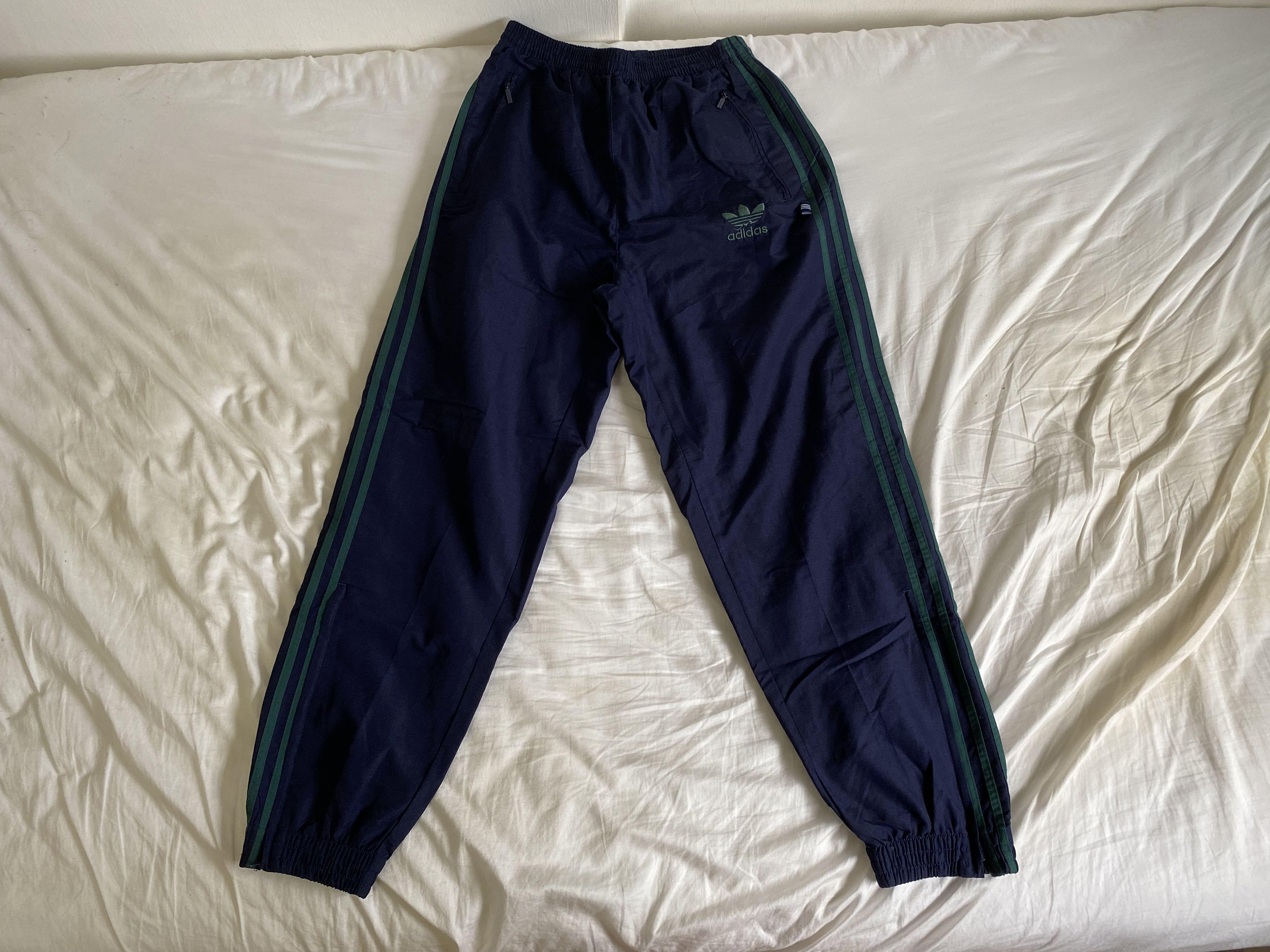 Vintage Adidas Navy Blue Women 3 Stripes Track Pants
