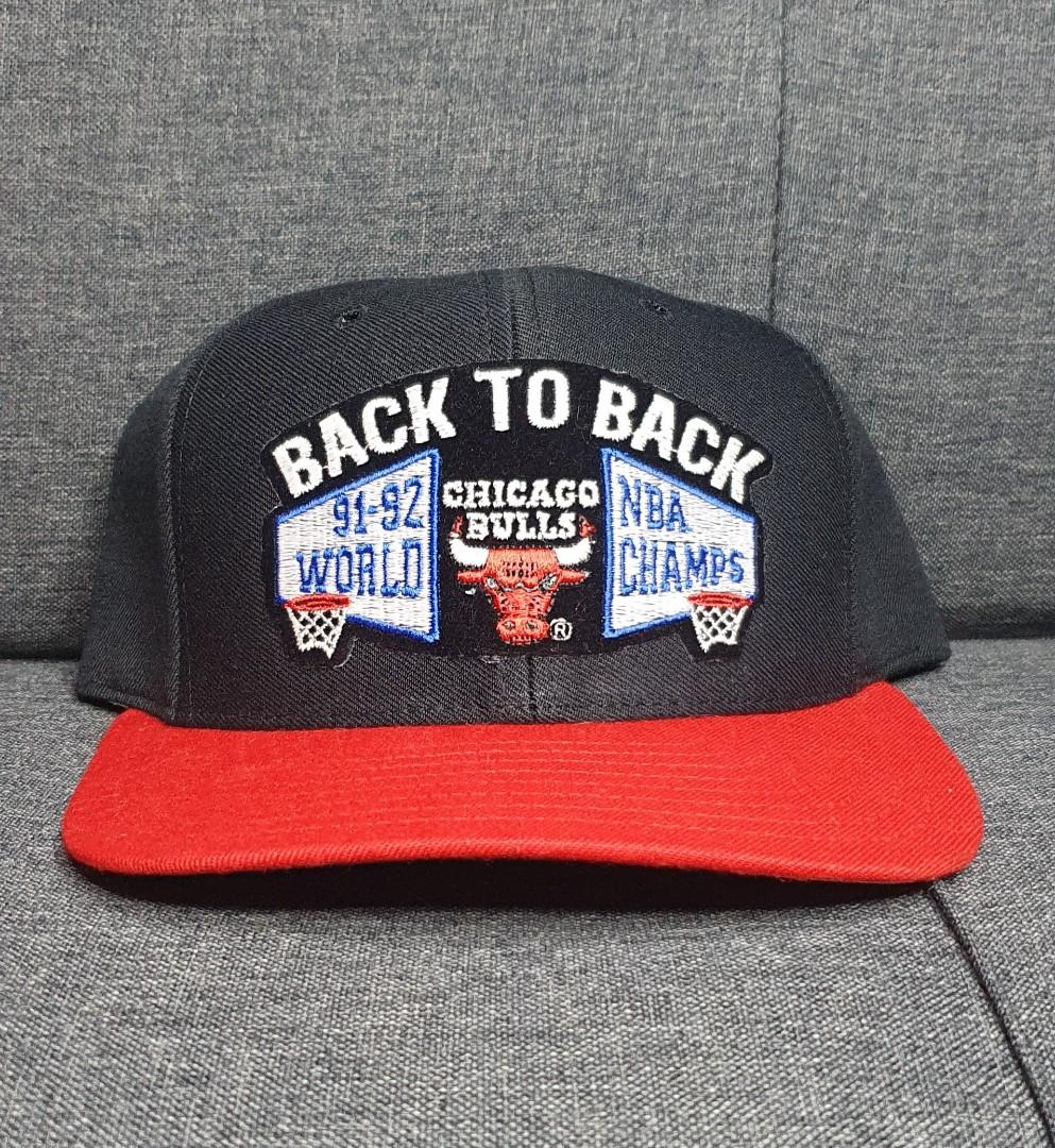 Vintage 1991-1992 Chicago Bulls Back to Back World Champs Hat