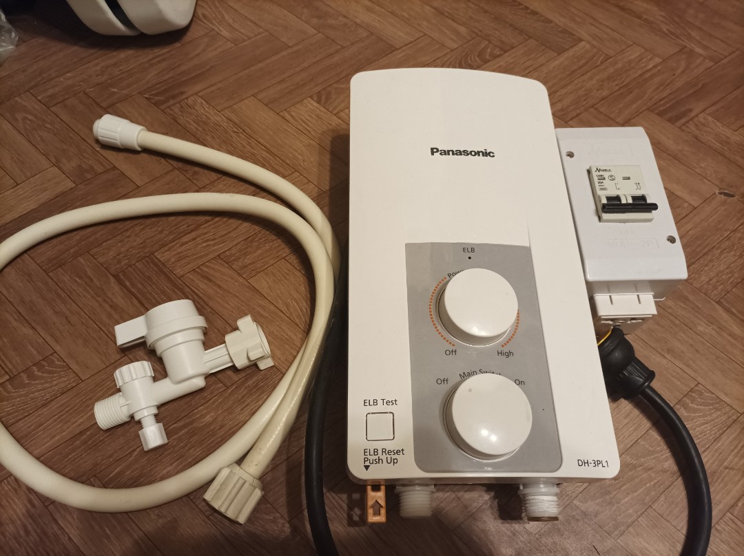Panasonic Water heater with breaker, Furniture & Home Living, Bathroom