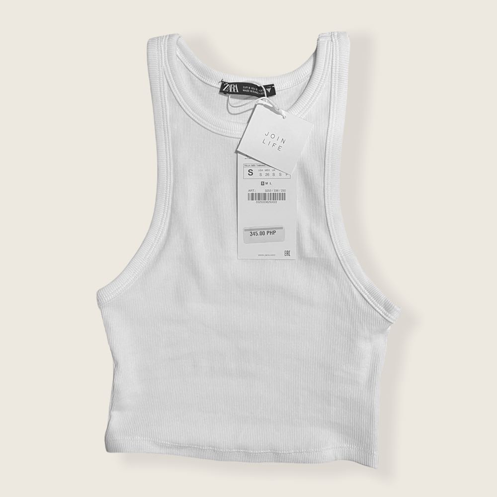 ZARA ribbed tank top, Women's Fashion 