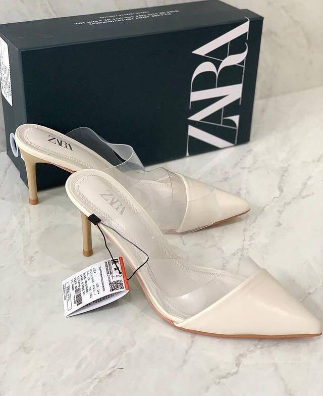 Zara Vinyl Heels, Olshop Fashion 