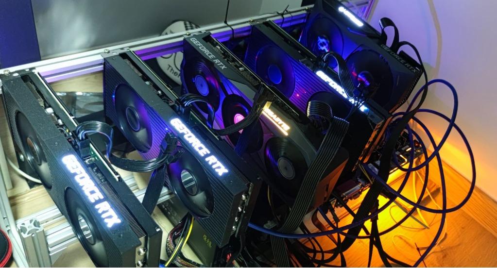 5x RTX3070 mining rig not LHR (300MHs), Computers & Tech, Parts ...