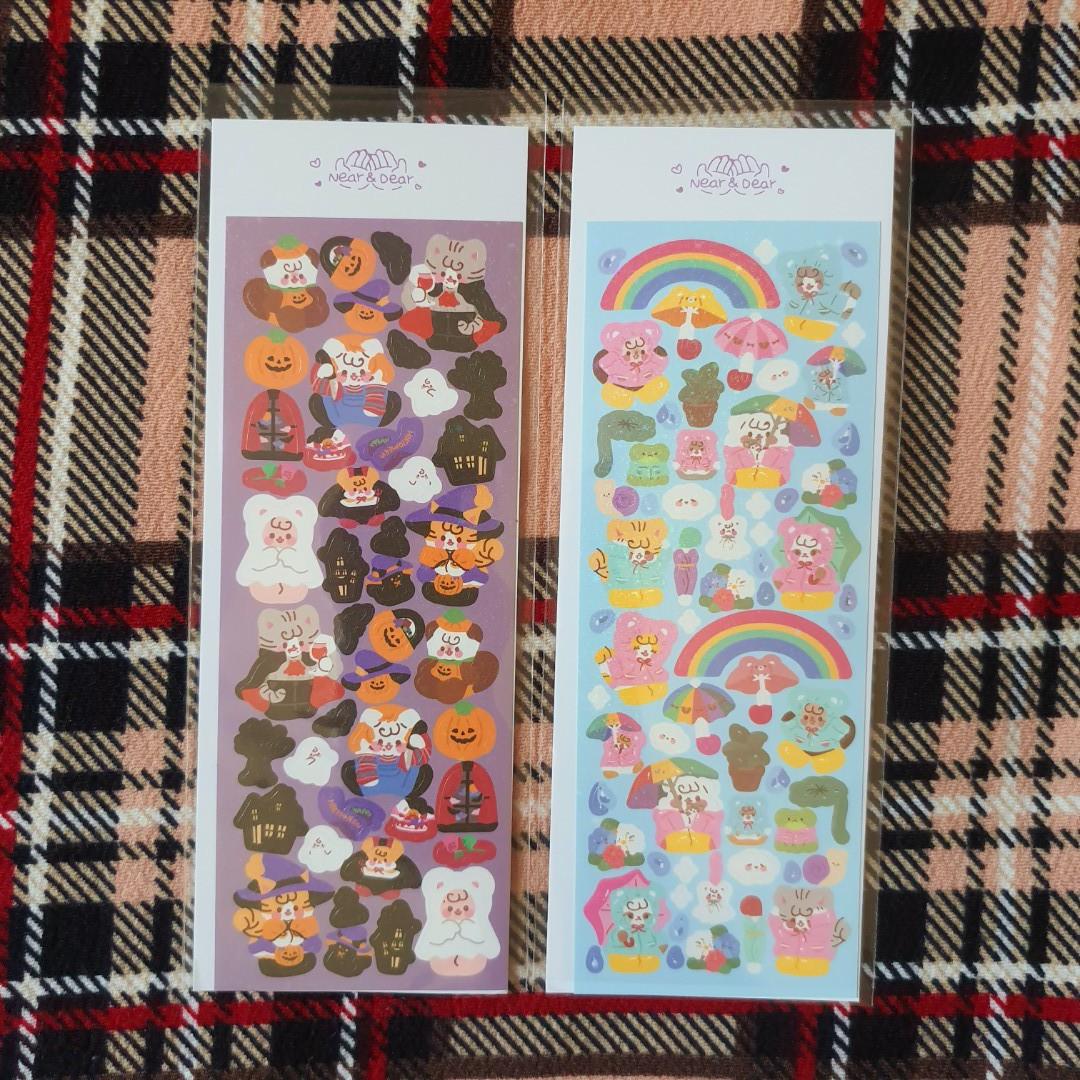 cute korean glitter stickers hobbies toys stationery craft stationery school supplies on carousell