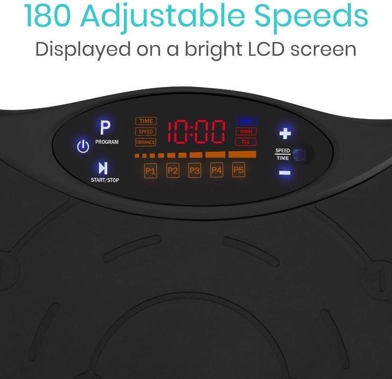 INSTOCK Vive Shake Plate Vibration Platform with Resistance Exercise Band Vibrating Fat Shaker Power Machine Equipment for Whole Body Home Fitness Pulsating Weight Loss Training Sports
