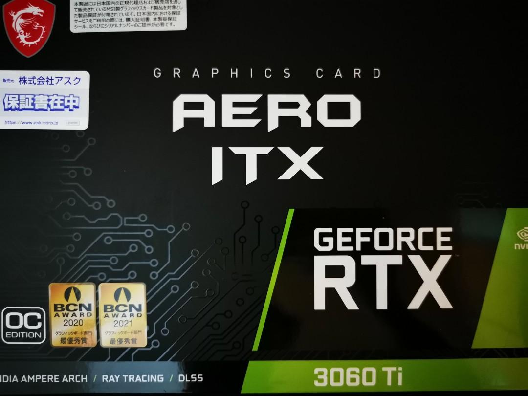 全新Msi rtx 3060 ti aero itx oc 8g, 電腦＆科技, 手提電腦- Carousell
