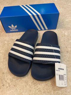 Adidas Adilette  Comfort Slides Original Brand New Navy Blue with white stripes With Adidas Tag and Box bought from Adidas  Size available : UK7 & UK8