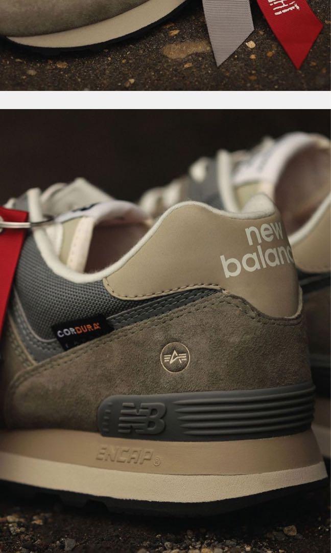 ALPHA INDUSTRIES x NEW BALANCE 574, 男裝, 鞋, 西裝鞋 Carousell