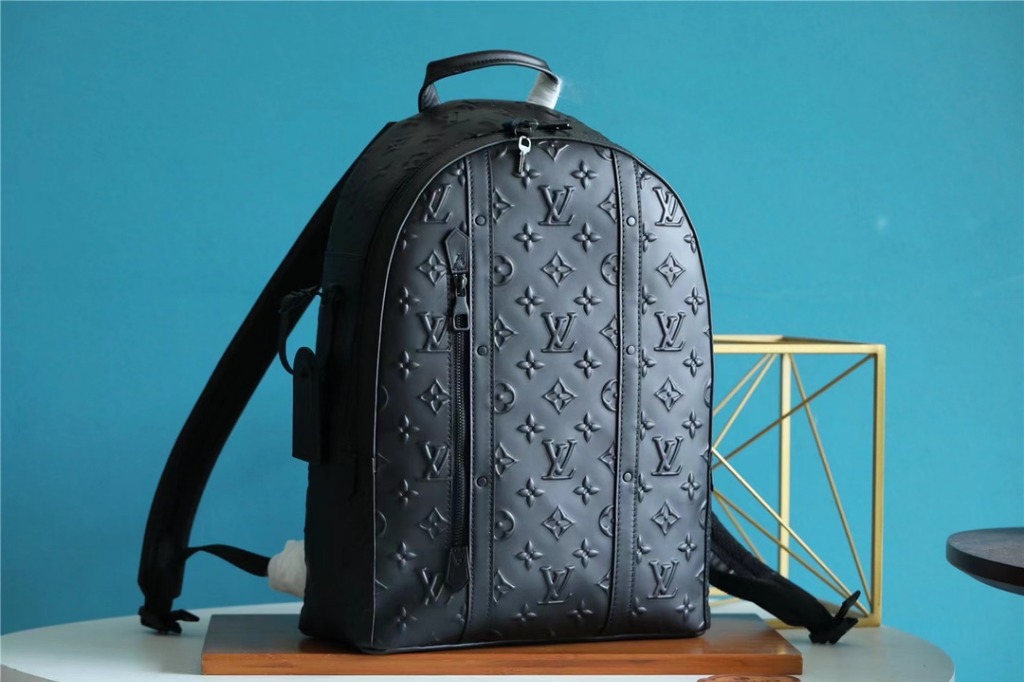 Louis Vuitton Armand Backpack In Black Monogram Seal Leather