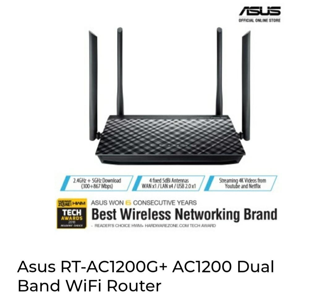 USB 2.0 Wireless Dual Band GB Cable Router Asus RT-AC1200GPLUS 867+300 AC1200 