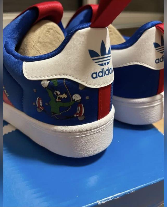 adidas superstar slip on kids Blue