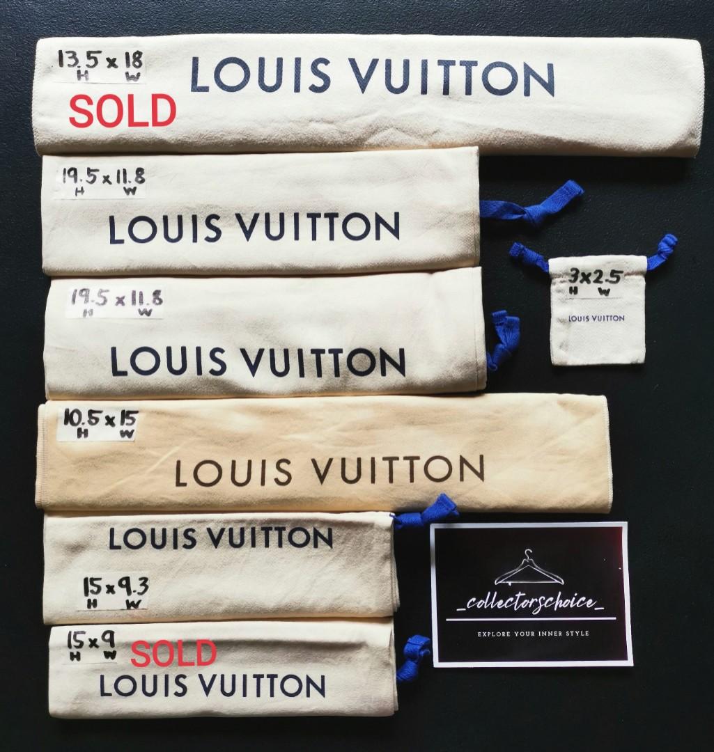 Original Louis Vuitton Shoe Dust Bag LV, Luxury, Bags & Wallets on Carousell