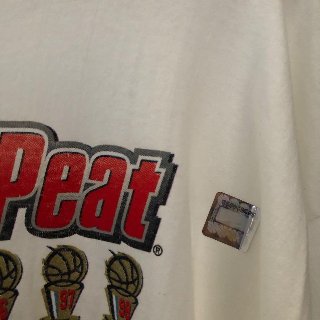 1998 Chicago Bulls Repeat 3-Peat NBA Champions Starter T Shirt Size Large –  Rare VNTG