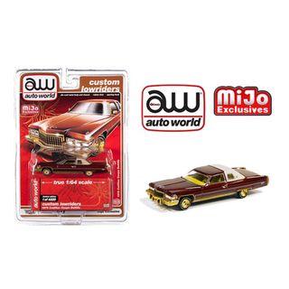 Auto World 1976 Cadillac Coupe DeVille Lowrider 1/64 Scale Die-cast Car