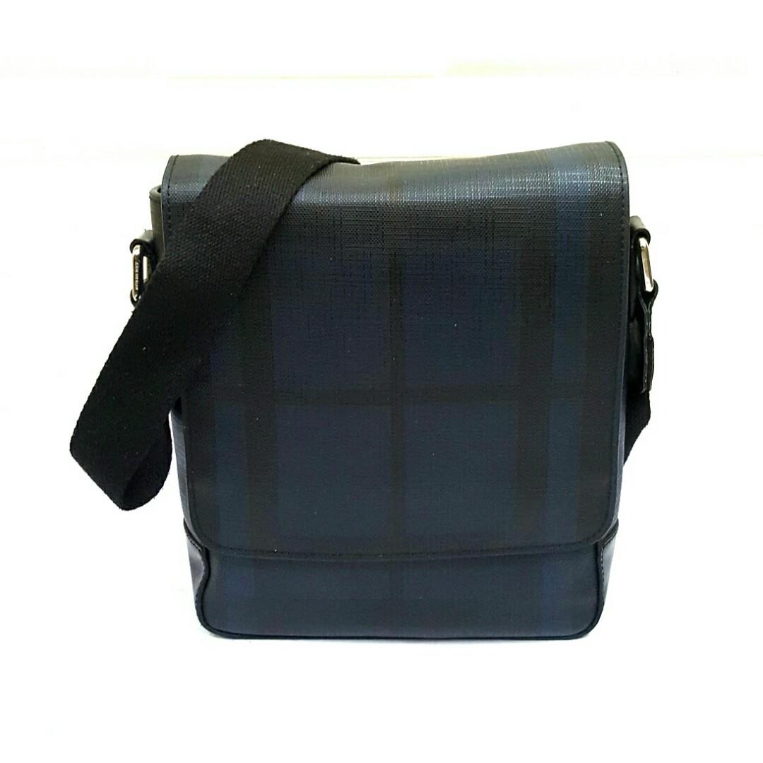 Burberry check messenger sales bag