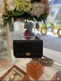 Chanel WOC Black Lambskin Ghw #22