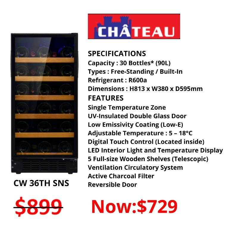 Price Negotiable Chateau Wine cooler 30 / 50 / 100 Bottles , TV & Home Appliances, Kitchen