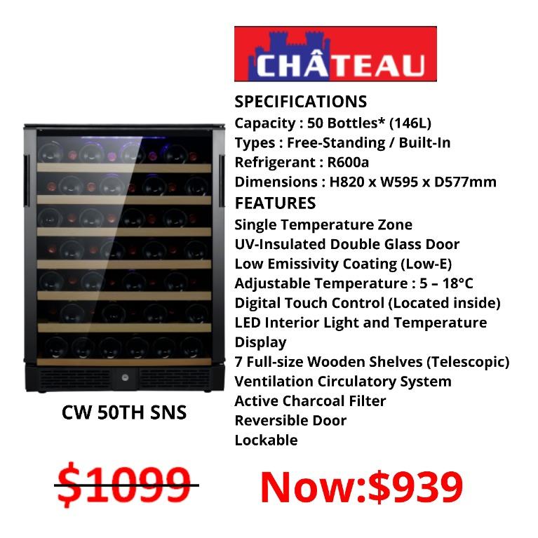 Price Negotiable Chateau Wine cooler 30 / 50 / 100 Bottles , TV & Home Appliances, Kitchen