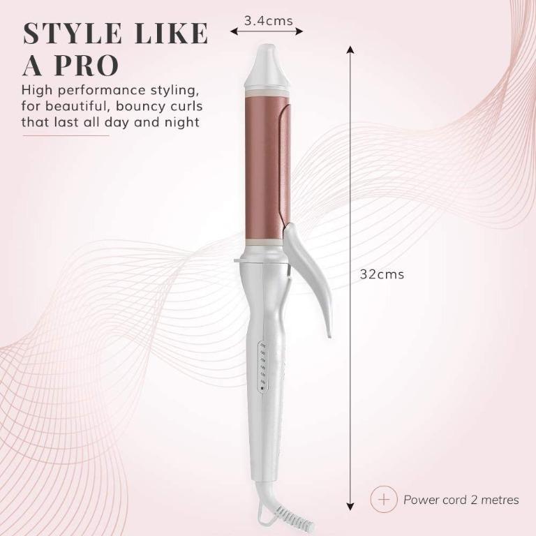 Curling Wand Ceramic Hair Curler for all Hair Types 34mm Barrel