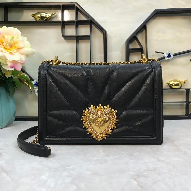 D G Small Devotion crossbody bag in quilted nappa leather Women s