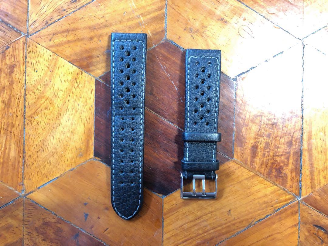 Di Modell RALLYE 22mm Waterproof Sport Leather Watch Strap in