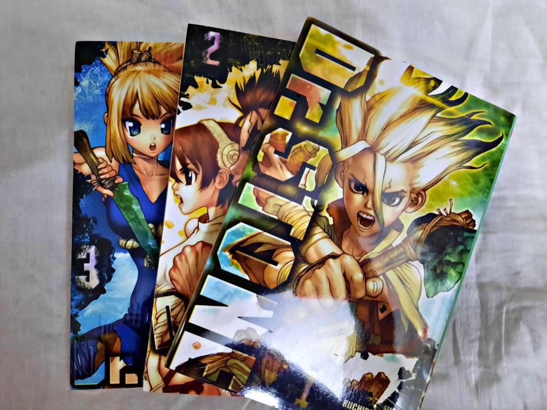 Dr Stone Manga Vol 1 2 3 Books Stationery Comics Manga On Carousell