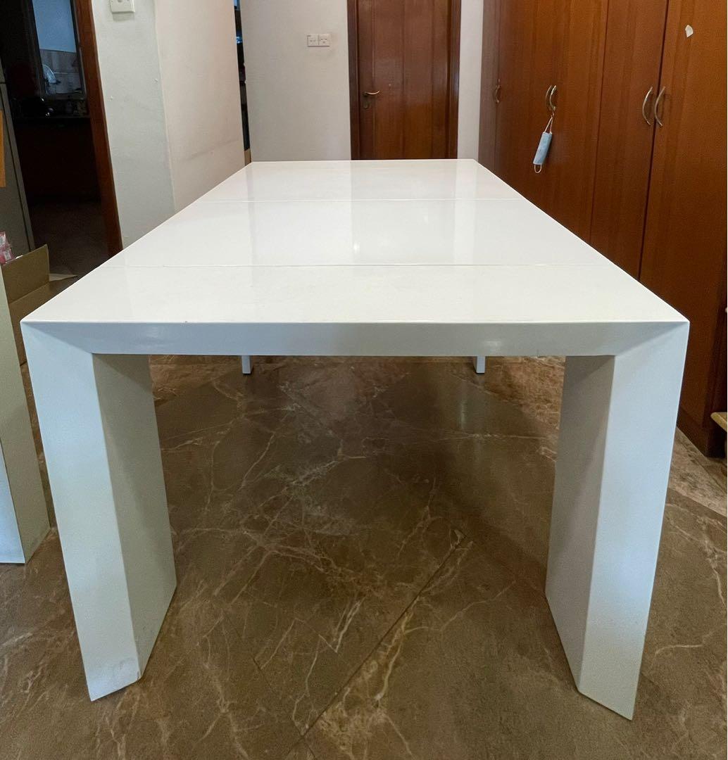 Extendable Laminated Compressed Wood Dining Table, Furniture & Home