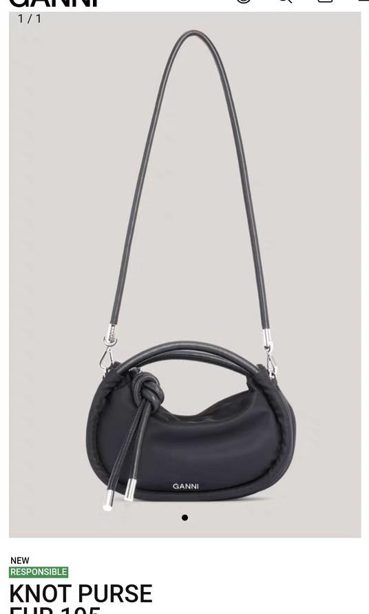 Ganni shoulder bag, product name knot purse, Women's Fashion, Bags 