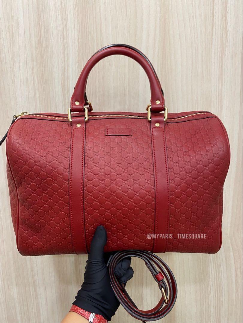 Gucci red clearance boston bag