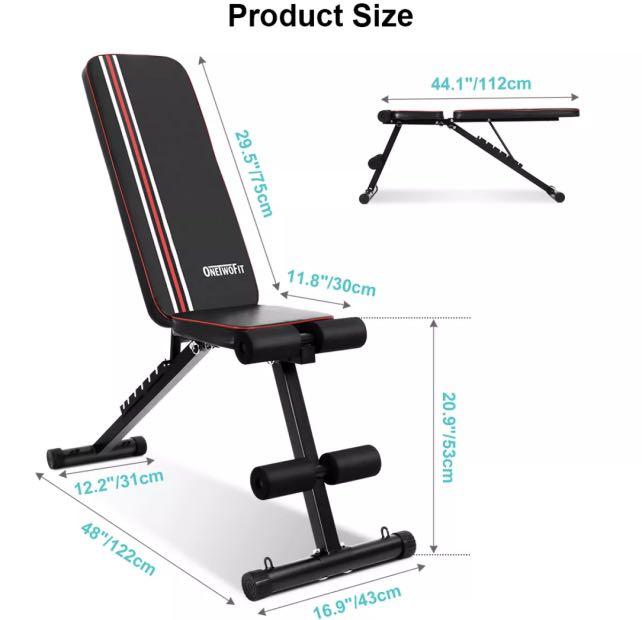 Height of sales a gym bench