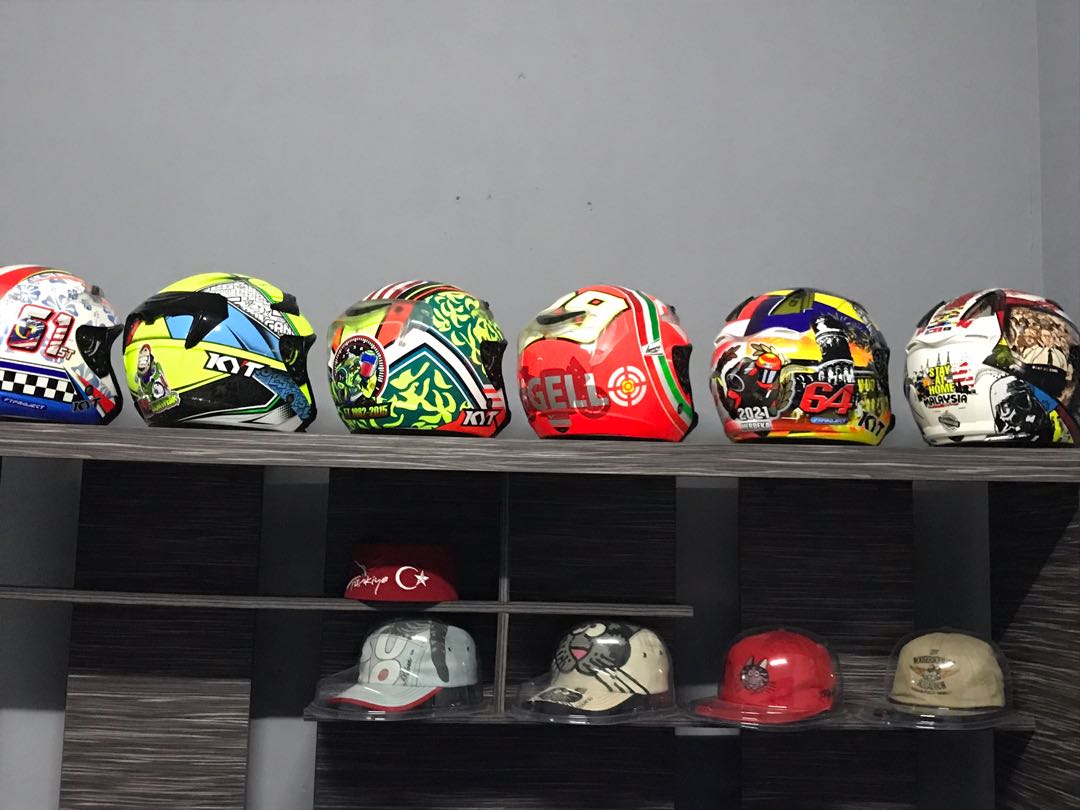 HELMET KYT DAN KUCING GEMOK, Auto Accessories on Carousell
