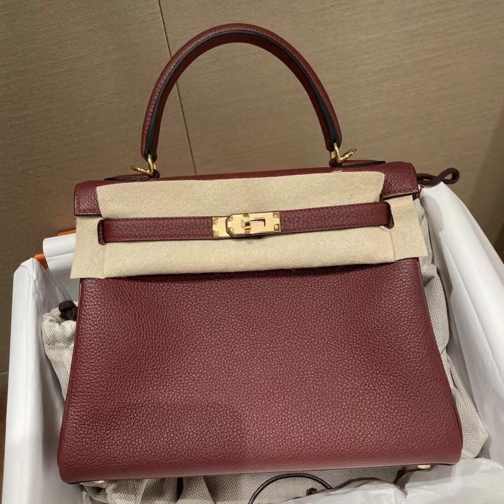 Hermes Kelly 25 Rouge H 金扣🐻 請勿議價, 名牌, 手袋及銀包- Carousell