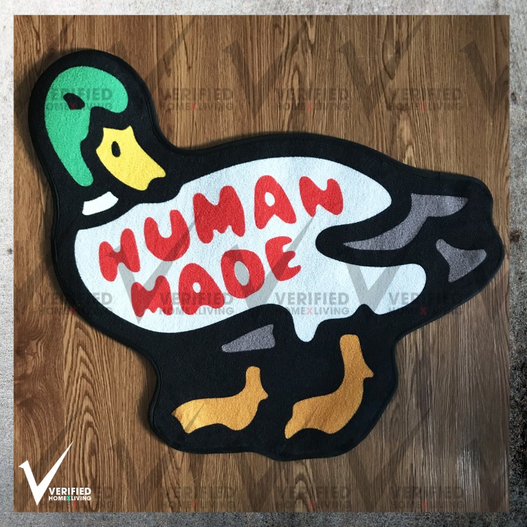HUMAN MADE DUCK FACE RUG SMALL "Green"