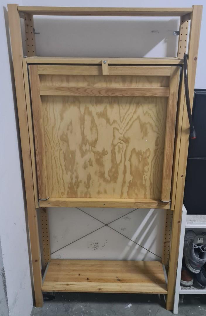 Ikea Folding Table and Shelving Unit, Furniture & Home Living