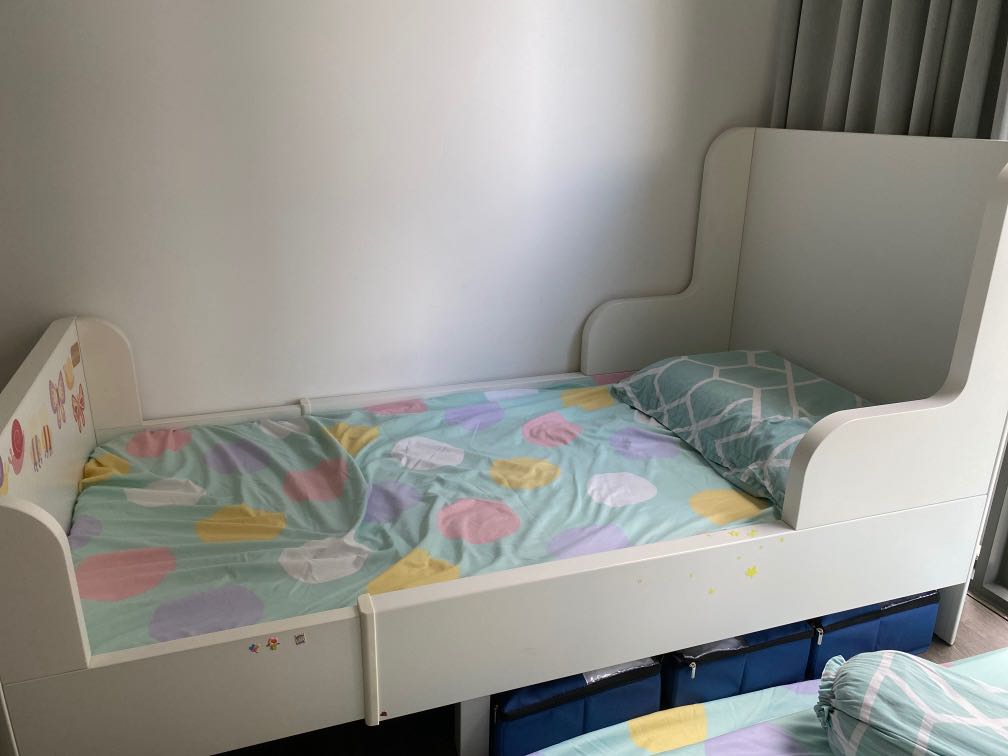 IKEA junior extendable kids bed, Furniture & Home Living, Furniture, Bed Frames & Mattresses on