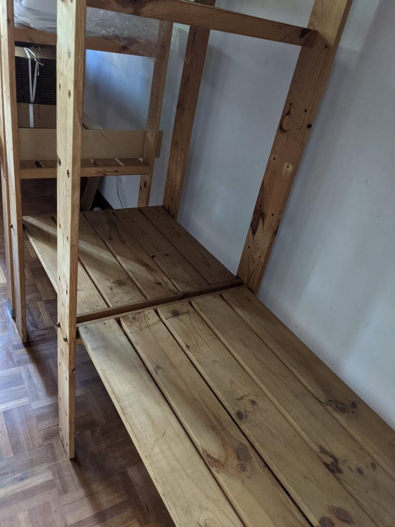 Ikea sturdy adjustable wooden shelves 2x, Furniture & Home Living