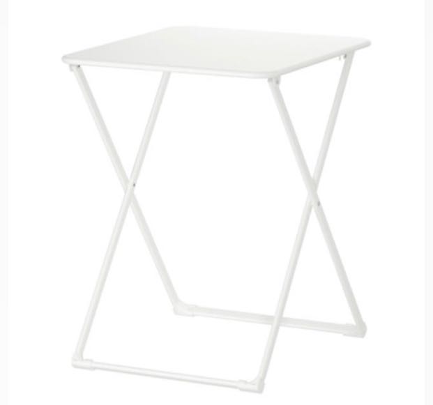 Ikea White Foldable Metal Table, Small Fold Out Table Ikea