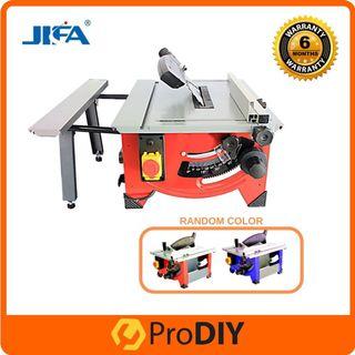 JIFA 72102 1200W Mitre Table Saw Wood Working Cutting Machine Extendable Table Extended Table  - Red Blue