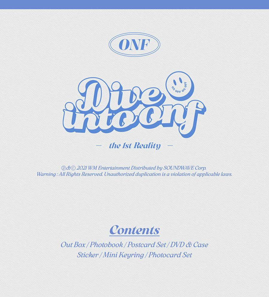 ONF The 1st Reality Dive Into ONF 韓國版3 DVD + Photobook +