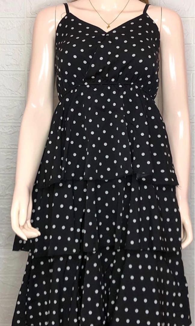 Korean Polka Dot Dress, Women's Fashion, Dresses & Sets, Dresses on