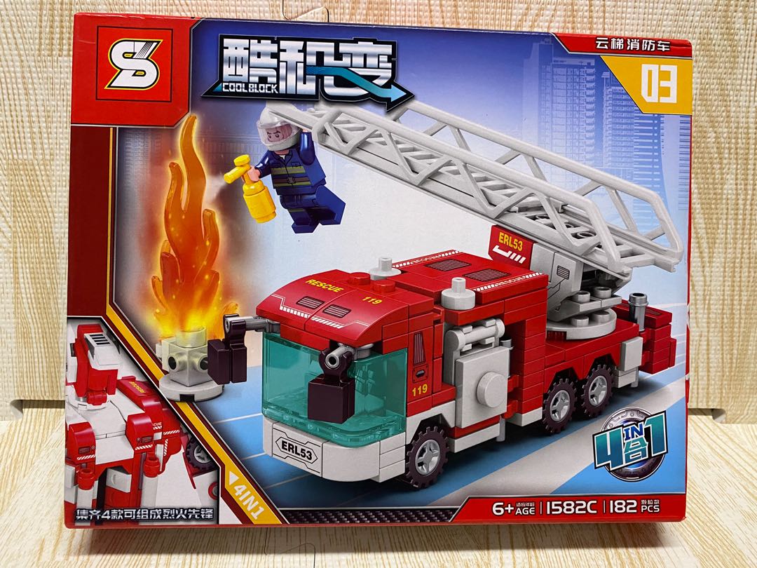 Lego 立體拼圖消防車模型玩具砌圖 興趣及遊戲 玩具 遊戲類 Carousell