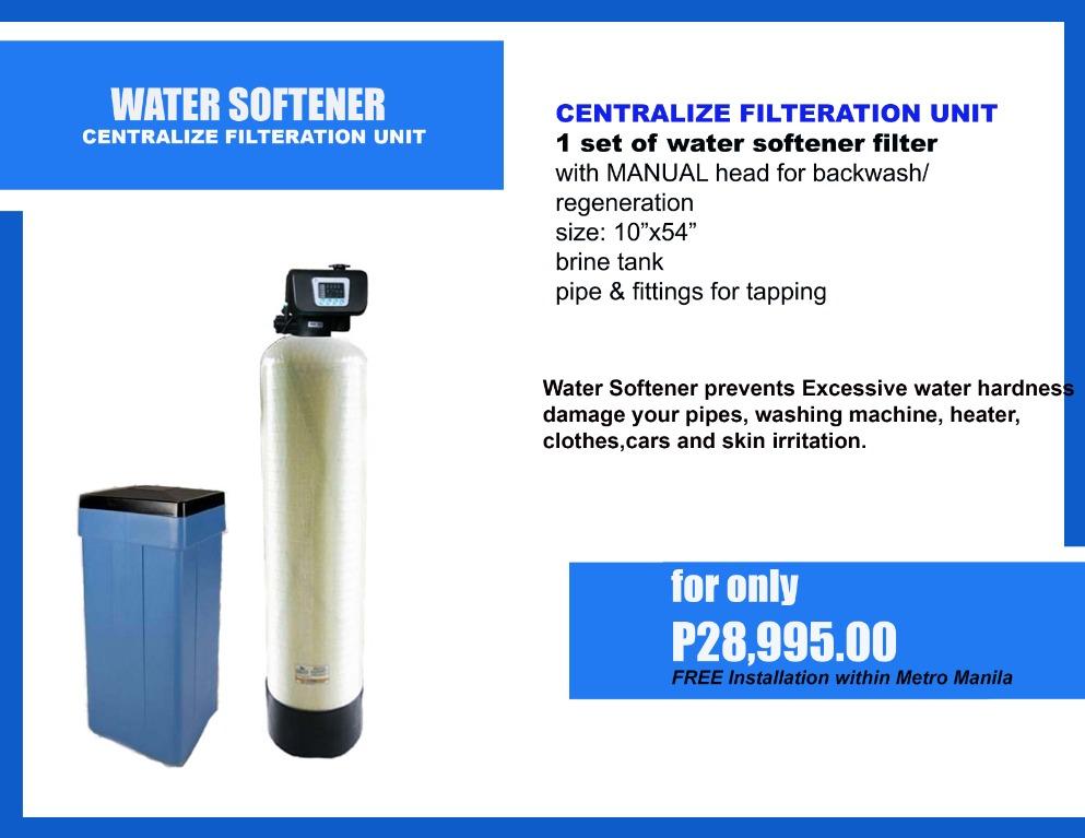 Manual Water Softener Filtration System, TV & Home Appliances, Kitchen