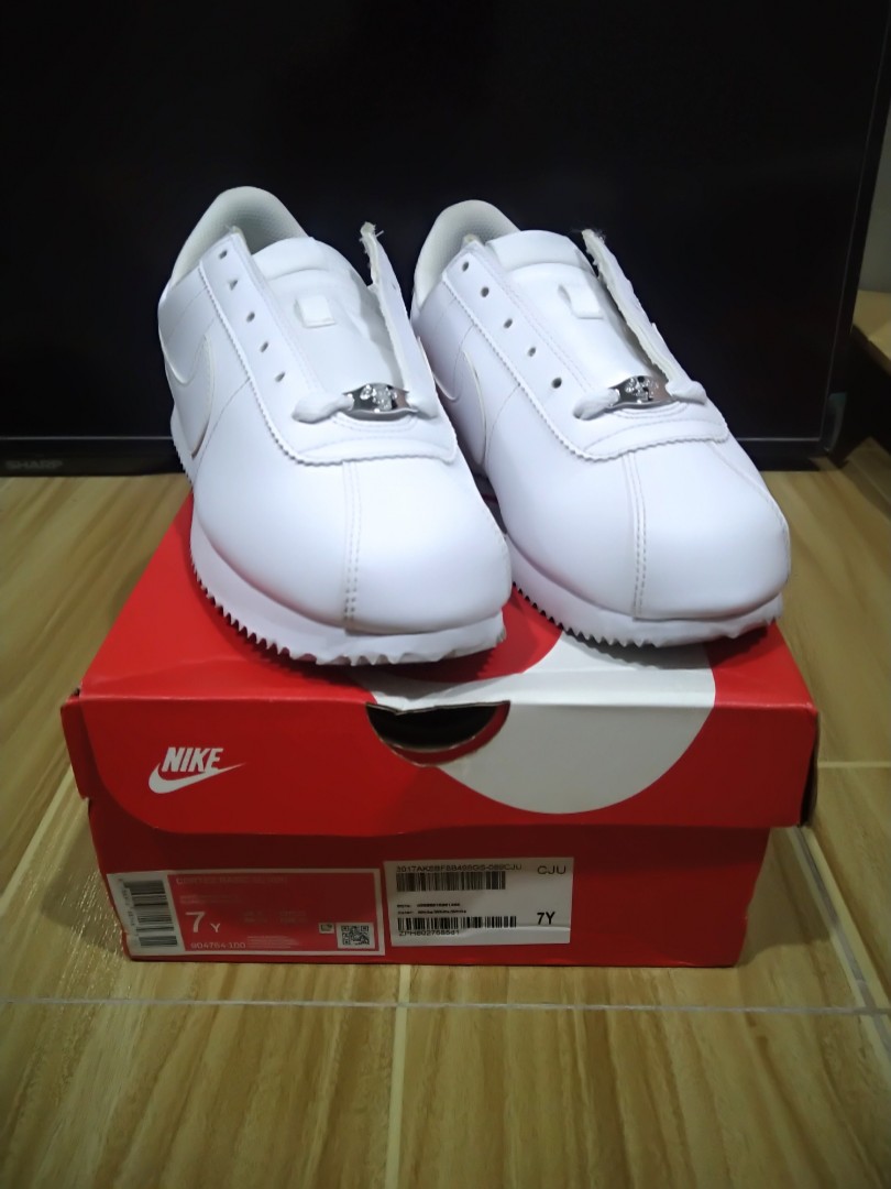 Nike Cortez Triple White, Men's Fashion 