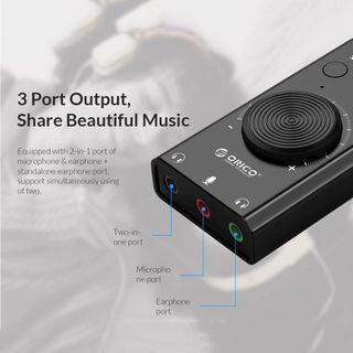 [with Freebie] ORICO SC2 External USB Sound Card Volume Adjustable Audio Card Adapter PC