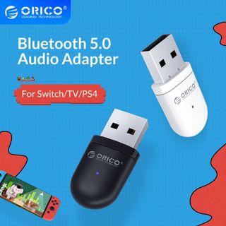 [with Freebie] ORICO USB Bluetooth 5.0 Transmitter Audio Adapter for Nintendo Switch PS4 PC Computer Laptop TV Mode Support Dual Connections(BTA-SW01)