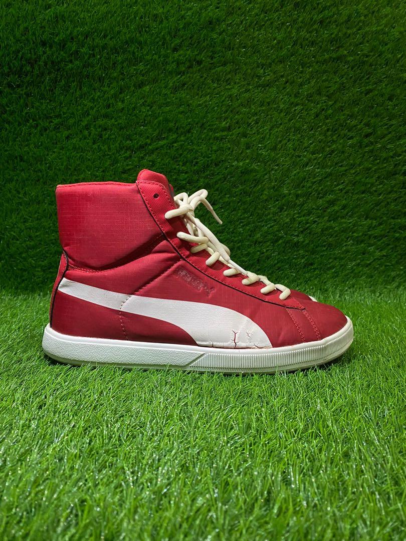 Puma red high top sneakers new arrivals