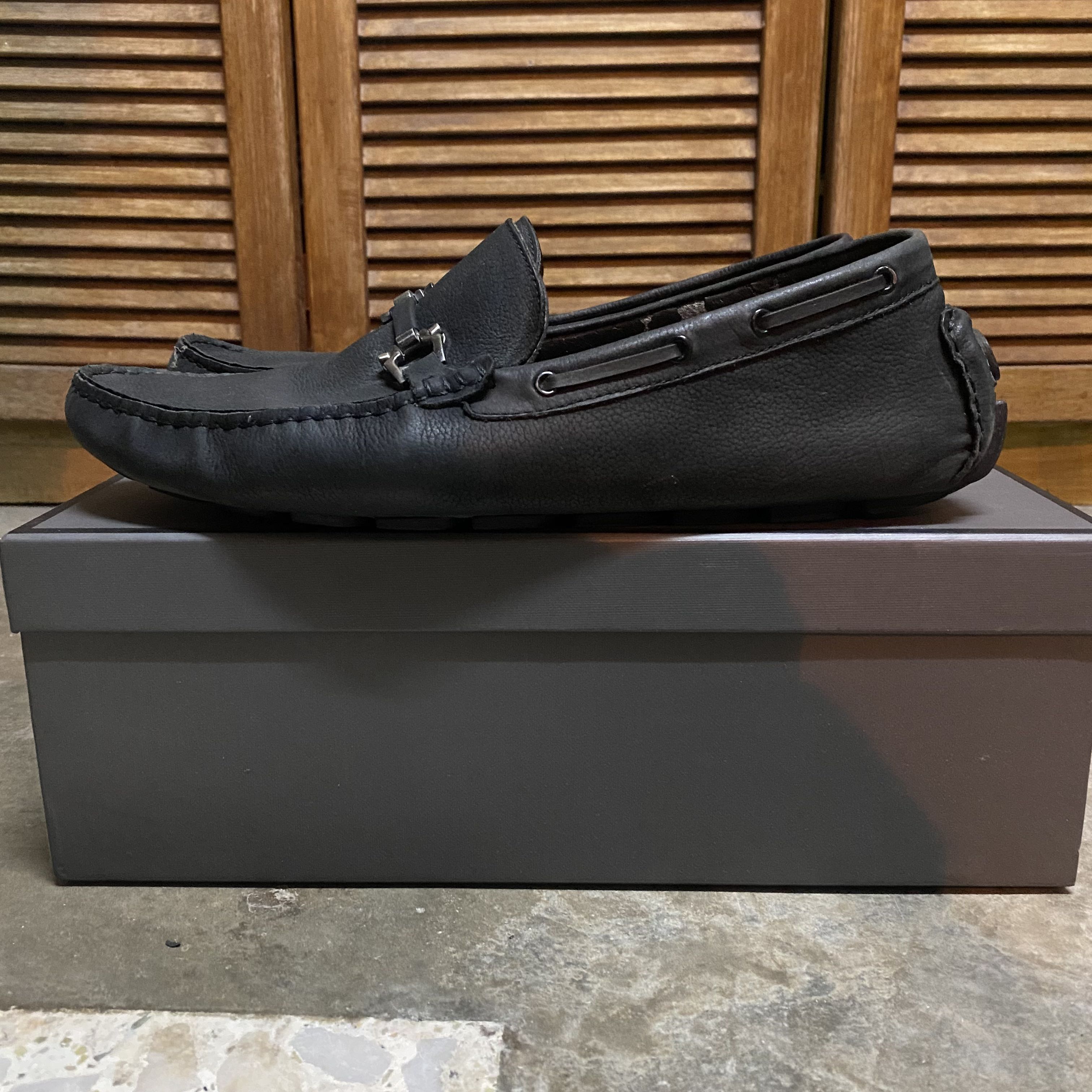 Pedro Calf Suede Loafers Black
