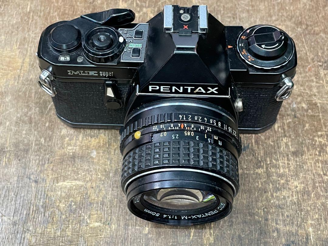 Pentax ME Super黑機連原廠smc 50mm f1.4標準鏡, 攝影器材, 鏡頭及裝備 