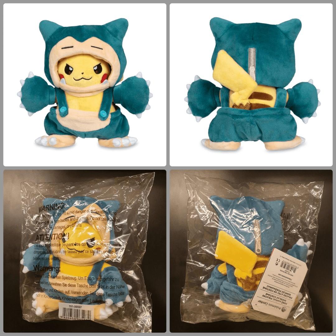 Pokémon Center: Fantasia Maniac Poké Snorlax Pikachu Poké de pelúcia, 20 cm