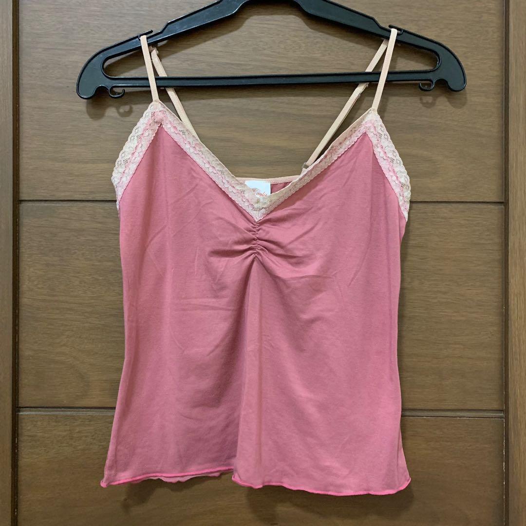 pink cami top (Category: Shirts) located in Paranaque City. Submitted by _decluttered (Listing ID 1114123543, Image 1). Description: — thrifted! mop: gcash, cod mod: ggx .