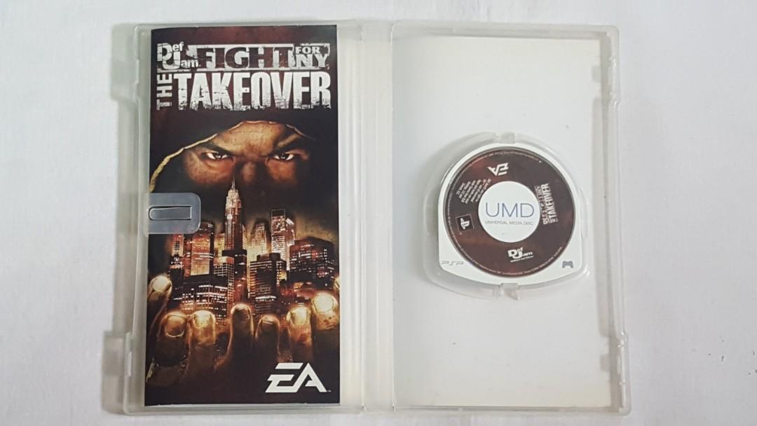 PSP Games Boxed , Def Jam, Fight for NY, The Takeover transparent